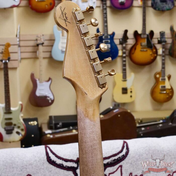 Fender Custom Shop Wild West Guitars 25th Anniversary 1960 Stratocaster Hardtail Madagascar Rosewood Fingerboard Heavy Relic 3 Tone Sunburst 6.90 LBS - Image 11