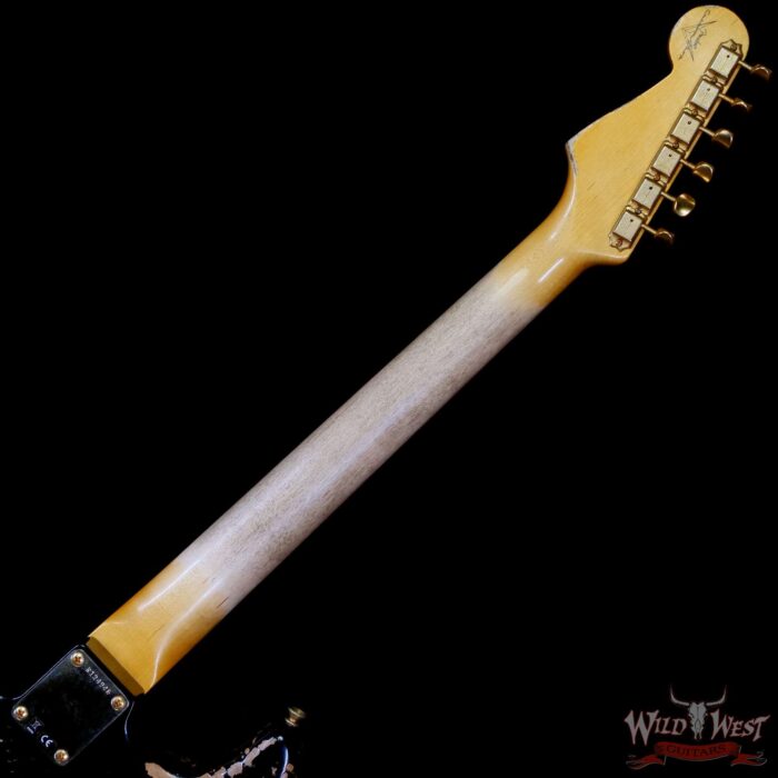 Fender Custom Shop Wild West Guitars 25th Anniversary 1960 Stratocaster Hardtail Madagascar Rosewood Fretboard Heavy Relic Black 7.20 LBS - Image 5