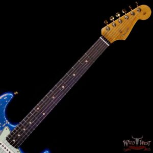 Fender Custom Shop Wild West Guitars 25th Anniversary 1960 Stratocaster Madagascar Rosewood Fretboard Heavy Relic Lake Placid Blue 7.60 LBS - Image 4