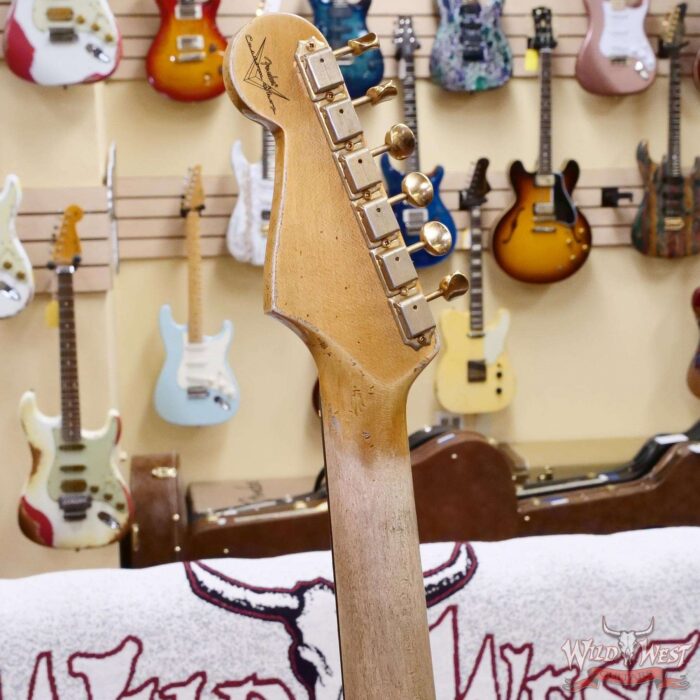 Fender Custom Shop Wild West Guitars 25th Anniversary 1960 Stratocaster Madagascar Rosewood Fretboard Heavy Relic Lake Placid Blue 7.60 LBS - Image 11