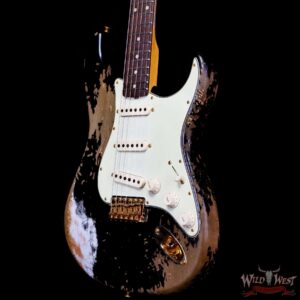 Fender Custom Shop Wild West Guitars 25th Anniversary 1960 Stratocaster Madagascar Rosewood Fretboard Heavy Relic Black 7.90 LBS - Image 2