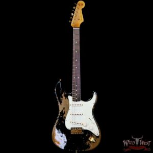Fender Custom Shop Wild West Guitars 25th Anniversary 1960 Stratocaster Madagascar Rosewood Fretboard Heavy Relic Black 7.90 LBS - Image 3