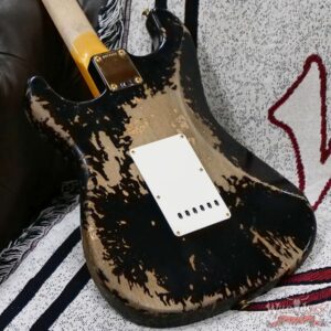 Fender Custom Shop Wild West Guitars 25th Anniversary 1960 Stratocaster Madagascar Rosewood Fretboard Heavy Relic Black 7.90 LBS - Image 12