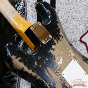 Fender Custom Shop Wild West Guitars 25th Anniversary 1960 Stratocaster Madagascar Rosewood Fretboard Heavy Relic Black 7.90 LBS - Image 13