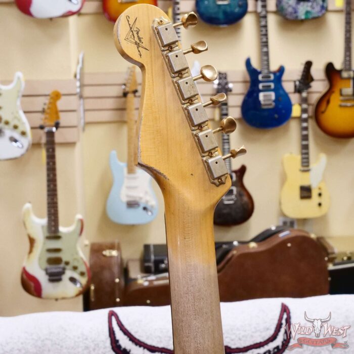 Fender Custom Shop Wild West Guitars 25th Anniversary 1960 Stratocaster Madagascar Rosewood Fretboard Heavy Relic Vintage White 7.80 LBS - Image 11