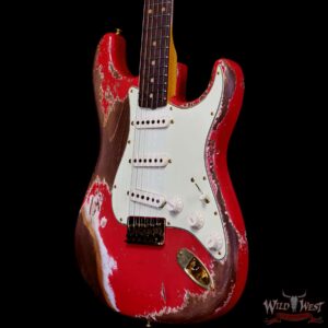 Fender Custom Shop Wild West Guitars 25th Anniversary 1960 Stratocaster Hardtail Madagascar Rosewood Fretboard Heavy Relic Fiesta Red 7.05 LBS - Image 2