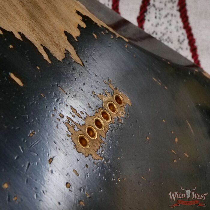 Fender Custom Shop Wild West Guitars 25th Anniversary 1960 Stratocaster Hardtail Madagascar Rosewood Fretboard Heavy Relic Black 7.25 LBS - Image 14