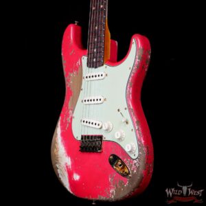 Fender Custom Shop Wild West Guitars 25th Anniversary 1960 Stratocaster Hardtail Madagascar Rosewood Fretboard Heavy Relic Fiesta Red 7.20 - Image 2