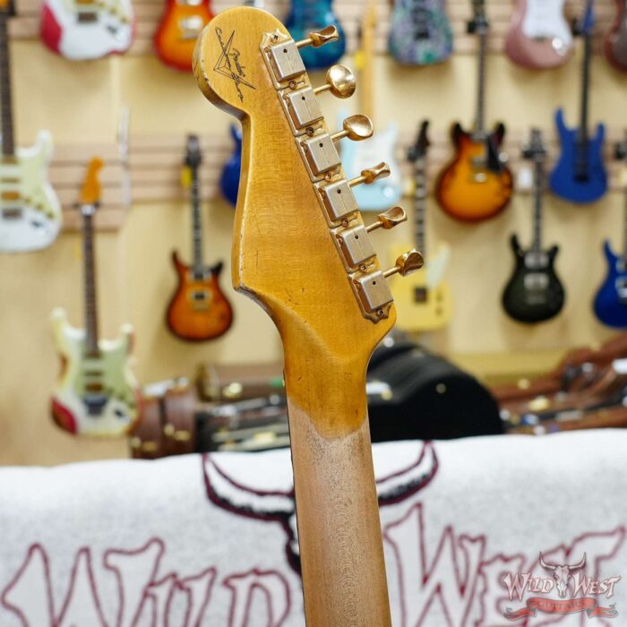 Fender Custom Shop Wild West Guitars 25th Anniversary 1960 Stratocaster Hardtail Madagascar Rosewood Fretboard Heavy Relic Fiesta Red 7.20 - Image 11
