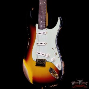 Fender Custom Shop Wild West Guitars 25th Anniversary 1960 Stratocaster Hardtail Madagascar Rosewood Fretboard Heavy Relic 3 Tone Sunburst 6.50 LBS - Image 2