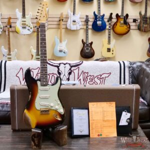 Fender Custom Shop Wild West Guitars 25th Anniversary 1960 Stratocaster Hardtail Madagascar Rosewood Fretboard Heavy Relic 3 Tone Sunburst 6.50 LBS - Image 6