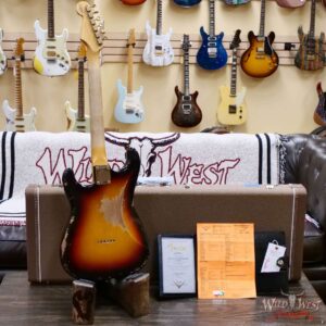 Fender Custom Shop Wild West Guitars 25th Anniversary 1960 Stratocaster Hardtail Madagascar Rosewood Fretboard Heavy Relic 3 Tone Sunburst 6.50 LBS - Image 10