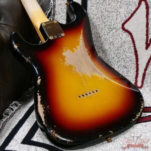 Fender Custom Shop Wild West Guitars 25th Anniversary 1960 Stratocaster Hardtail Madagascar Rosewood Fretboard Heavy Relic 3 Tone Sunburst 6.50 LBS - Image 12