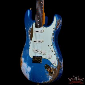 Fender Custom Shop Wild West Guitars 25th Anniversary 1960 Stratocaster Hardtail Madagascar Rosewood Fretboard Heavy Relic Lake Placid Blue 7.10 LBS - Image 2