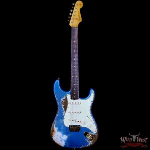 Fender Custom Shop Wild West Guitars 25th Anniversary 1960 Stratocaster Hardtail Madagascar Rosewood Fretboard Heavy Relic Lake Placid Blue 7.10 LBS - Image 3