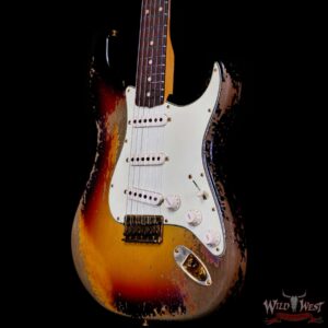 Fender Custom Shop Wild West Guitars 25th Anniversary 1960 Stratocaster Hardtail Madagascar Rosewood Fretboard Heavy Relic 3 Tone Sunburst 7.20 LBS - Image 2