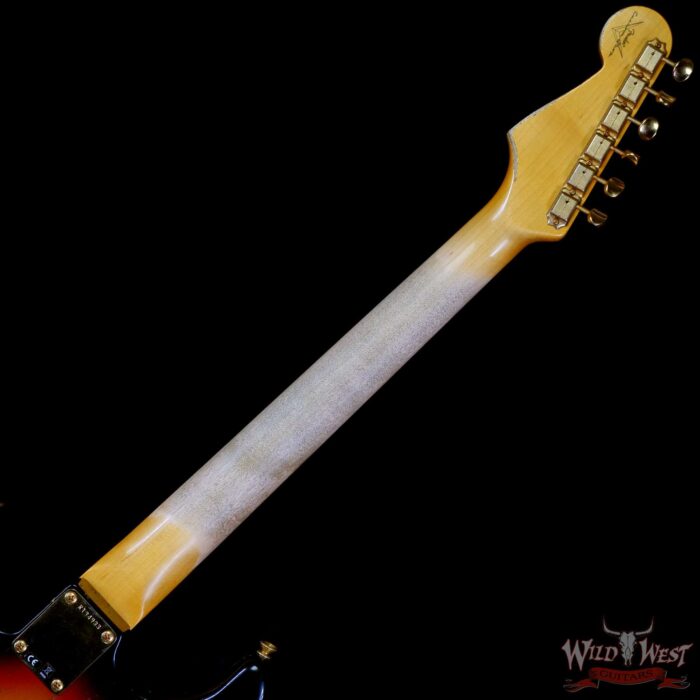 Fender Custom Shop Wild West Guitars 25th Anniversary 1960 Stratocaster Hardtail Madagascar Rosewood Fretboard Heavy Relic 3 Tone Sunburst 7.20 LBS - Image 5