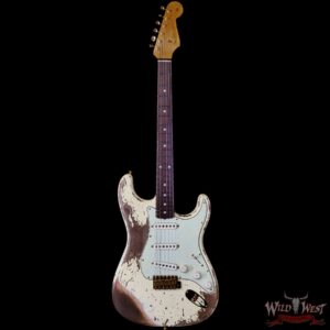 Fender Custom Shop Wild West Guitars 25th Anniversary 1960 Stratocaster Madagascar Rosewood Fretboard Heavy Relic Vintage White 7.75 LBS - Image 3