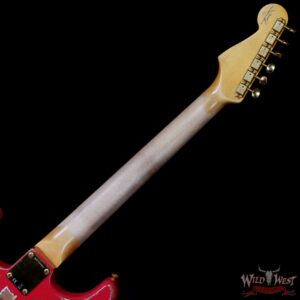 Fender Custom Shop Wild West Guitars 25th Anniversary 1960 Stratocaster Madagascar Rosewood Fretboard Heavy Relic Fiesta Red 7.60 LBS - Image 5