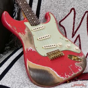 Fender Custom Shop Wild West Guitars 25th Anniversary 1960 Stratocaster Madagascar Rosewood Fretboard Heavy Relic Fiesta Red 7.60 LBS - Image 8
