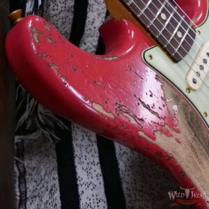Fender Custom Shop Wild West Guitars 25th Anniversary 1960 Stratocaster Madagascar Rosewood Fretboard Heavy Relic Fiesta Red 7.60 LBS - Image 9