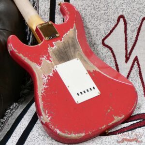 Fender Custom Shop Wild West Guitars 25th Anniversary 1960 Stratocaster Madagascar Rosewood Fretboard Heavy Relic Fiesta Red 7.60 LBS - Image 12