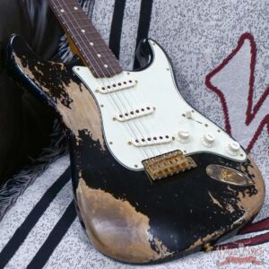 Fender Custom Shop Wild West Guitars 25th Anniversary 1960 Stratocaster Madagascar Rosewood Fretboard Heavy Relic Black 7.85 LBS - Image 8