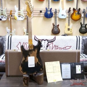 Fender Custom Shop Wild West Guitars 25th Anniversary 1960 Stratocaster Madagascar Rosewood Fretboard Heavy Relic Black 7.85 LBS - Image 10