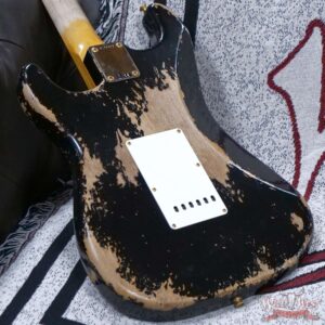 Fender Custom Shop Wild West Guitars 25th Anniversary 1960 Stratocaster Madagascar Rosewood Fretboard Heavy Relic Black 7.85 LBS - Image 12