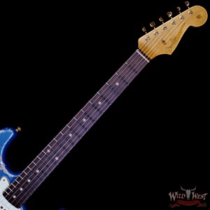 Fender Custom Shop Wild West Guitars 25th Anniversary 1960 Stratocaster Madagascar Rosewood Fretboard Heavy Relic Lake Placid Blue 7.60 LBS - Image 4