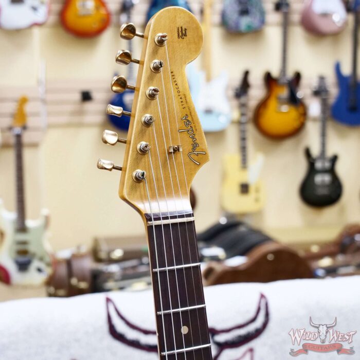 Fender Custom Shop Wild West Guitars 25th Anniversary 1960 Stratocaster Madagascar Rosewood Fretboard Heavy Relic Lake Placid Blue 7.60 LBS - Image 7