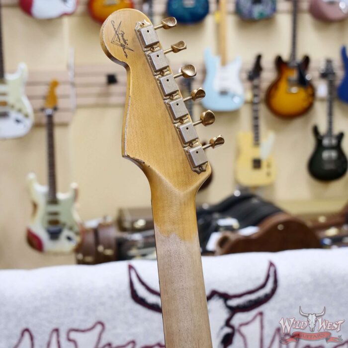 Fender Custom Shop Wild West Guitars 25th Anniversary 1960 Stratocaster Madagascar Rosewood Fretboard Heavy Relic Lake Placid Blue 7.60 LBS - Image 11