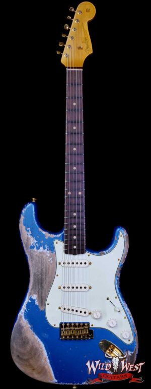 Fender Custom Shop Wild West Guitars 25th Anniversary 1960 Stratocaster Madagascar Rosewood Fretboard Heavy Relic Lake Placid Blue 7.60 LBS