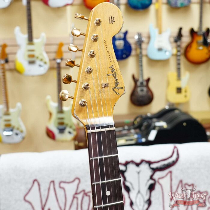 Fender Custom Shop Wild West Guitars 25th Anniversary 1960 Stratocaster Madagascar Rosewood Fretboard Heavy Relic Fiesta Red 7.80 LBS - Image 7