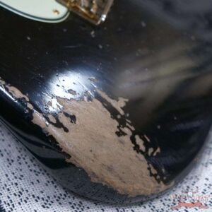 Fender Custom Shop Wild West Guitars 25th Anniversary 1960 Stratocaster Hardtail Madagascar Rosewood Fretboard Heavy Relic Black 7.15 LBS - Image 9