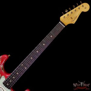 Fender Custom Shop Wild West Guitars 25th Anniversary 1960 Stratocaster Hardtail Madagascar Rosewood Fretboard Heavy Relic Fiesta Red 7.15 LBS - Image 4