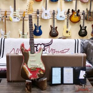 Fender Custom Shop Wild West Guitars 25th Anniversary 1960 Stratocaster Hardtail Madagascar Rosewood Fretboard Heavy Relic Fiesta Red 7.15 LBS - Image 6