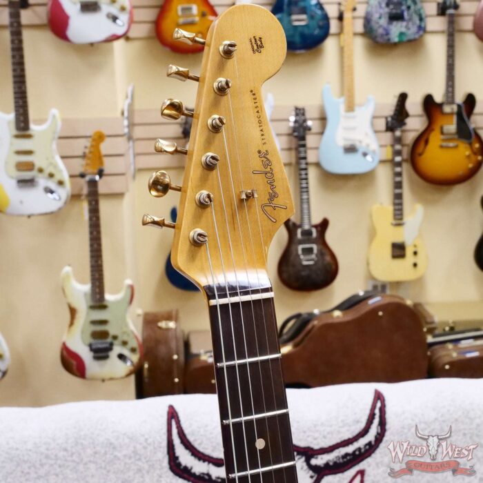 Fender Custom Shop Wild West Guitars 25th Anniversary 1960 Stratocaster Hardtail Madagascar Rosewood Fretboard Heavy Relic Fiesta Red 7.15 LBS - Image 7