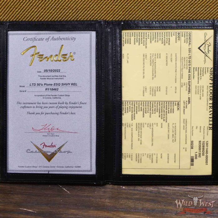 Fender Custom Shop Limited 50’s Pine Esquire Hand-Wound Pickup Super Heavy Relic Aged Nocaster Blonde 7.05 LBS - Image 14