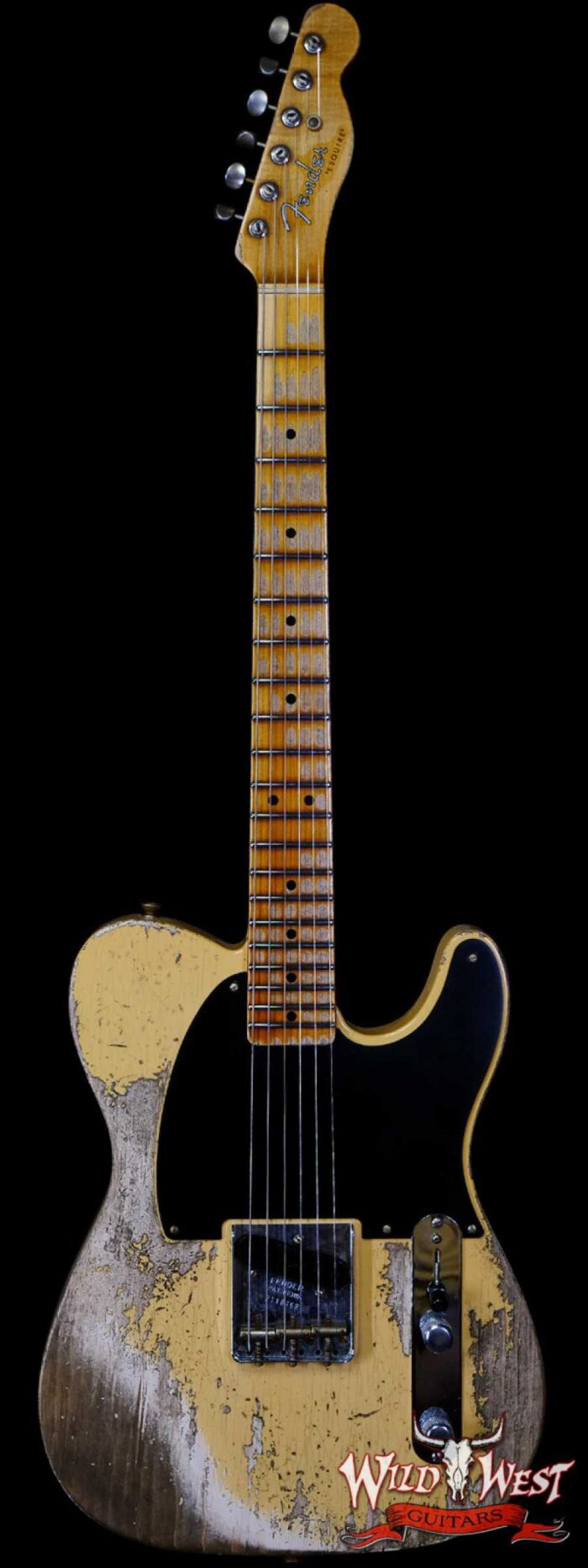 Fender Custom Shop Limited 50’s Pine Esquire Hand-Wound Pickup Super Heavy Relic Aged Nocaster Blonde 7.05 LBS - Image 1