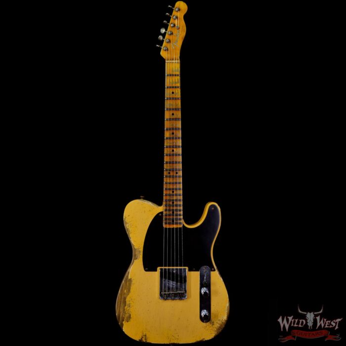Fender Custom Shop Limited 50’s Pine Esquire Hand-Wound Pickup Super Heavy Relic Aged Nocaster Blonde 6.60 LBS - Image 3