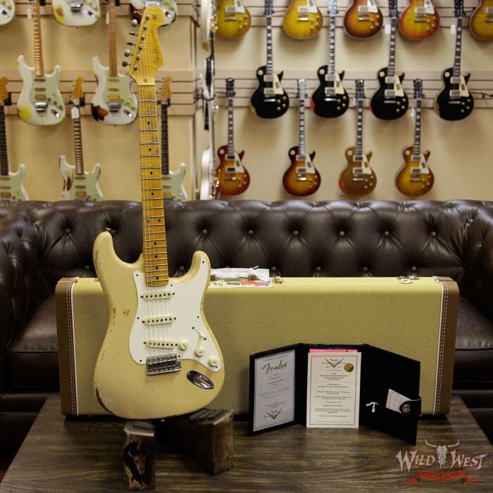 Fender Custom Shop Summer Event LTD Fat 50s Stratocaster Relic Flame Maple Neck Aged Desert Sand - Image 12
