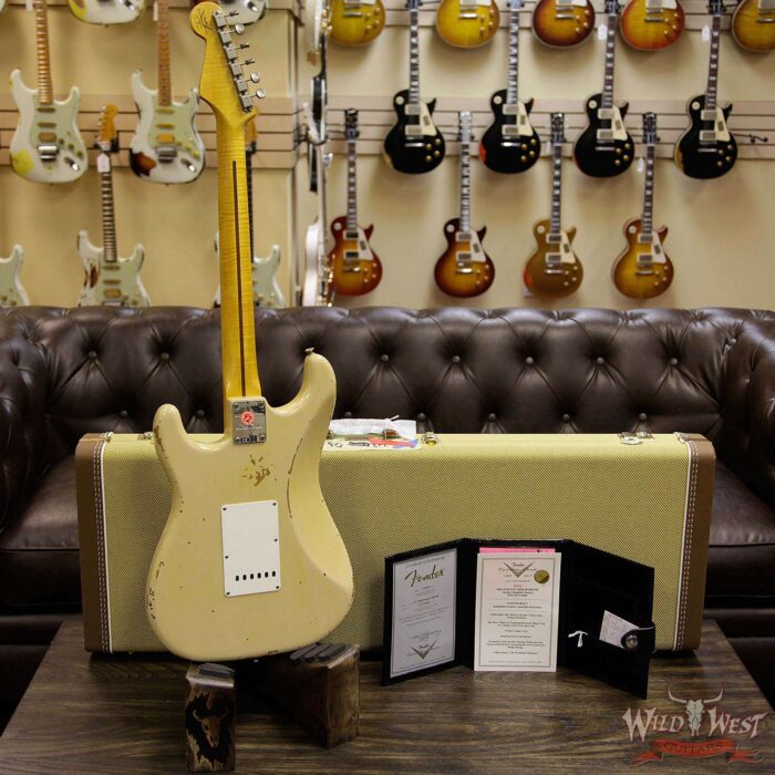 Fender Custom Shop Summer Event LTD Fat 50s Stratocaster Relic Flame Maple Neck Aged Desert Sand - Image 14