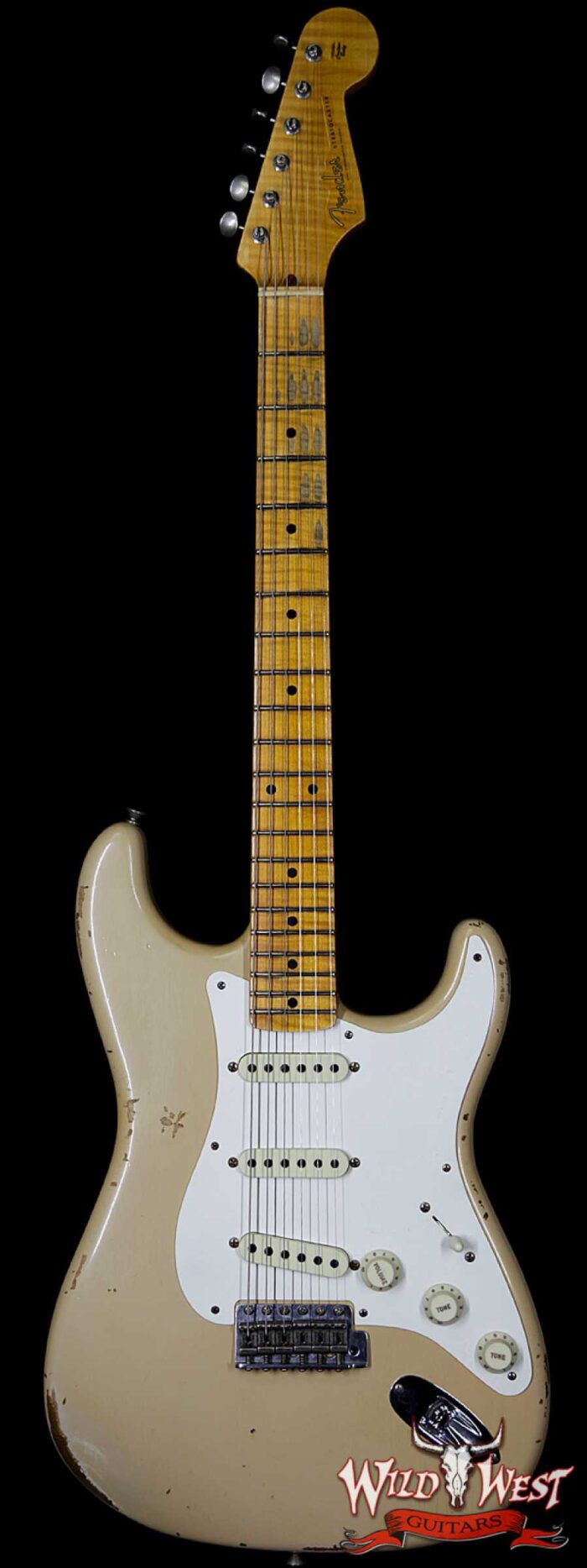 Fender Custom Shop Summer Event LTD Fat 50s Stratocaster Relic Flame Maple Neck Aged Desert Sand - Image 1