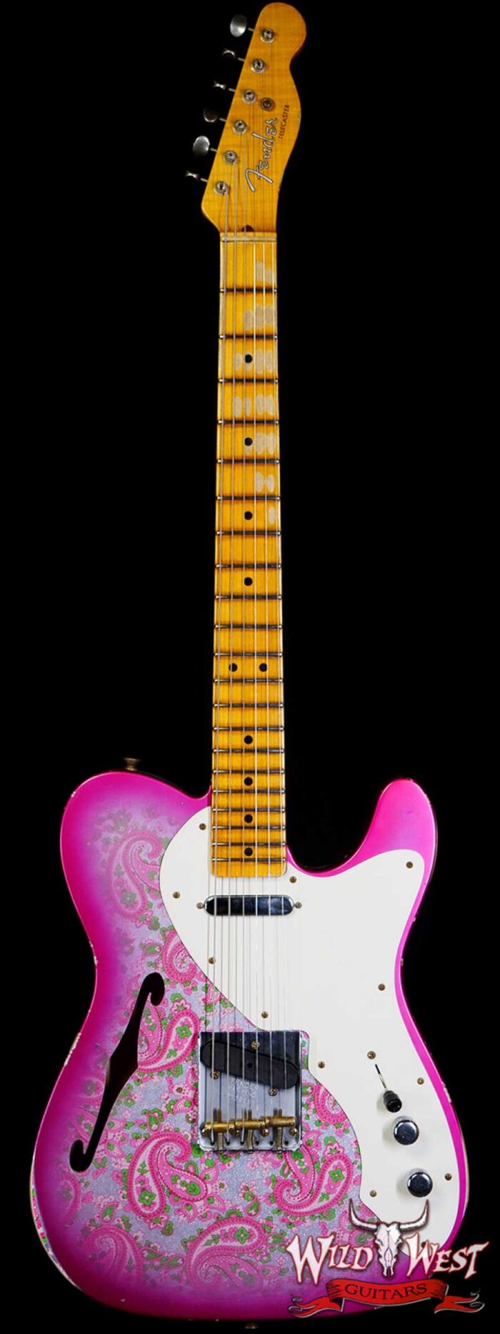 Fender Custom Shop Limited Edition ‘50s Thinline Telecaster TELE® Relic Pink Paisley 6.80 LBS - Image 1