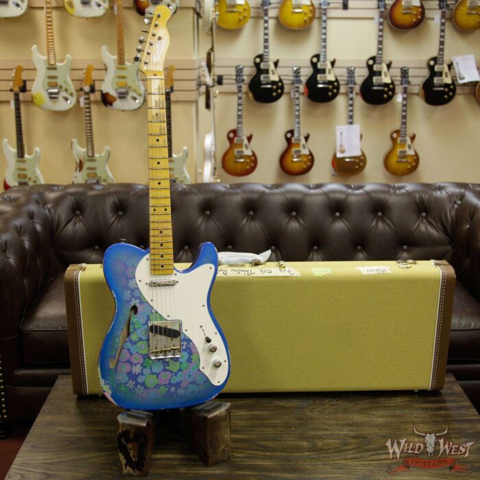 Fender Custom Shop 2017 NAMM Limited Edition 50’s Telecaster Thinline Relic Blue Flower - Image 12