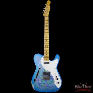 Fender Custom Shop 2017 NAMM Limited Edition 50’s Telecaster Thinline Relic Blue Flower - Image 5