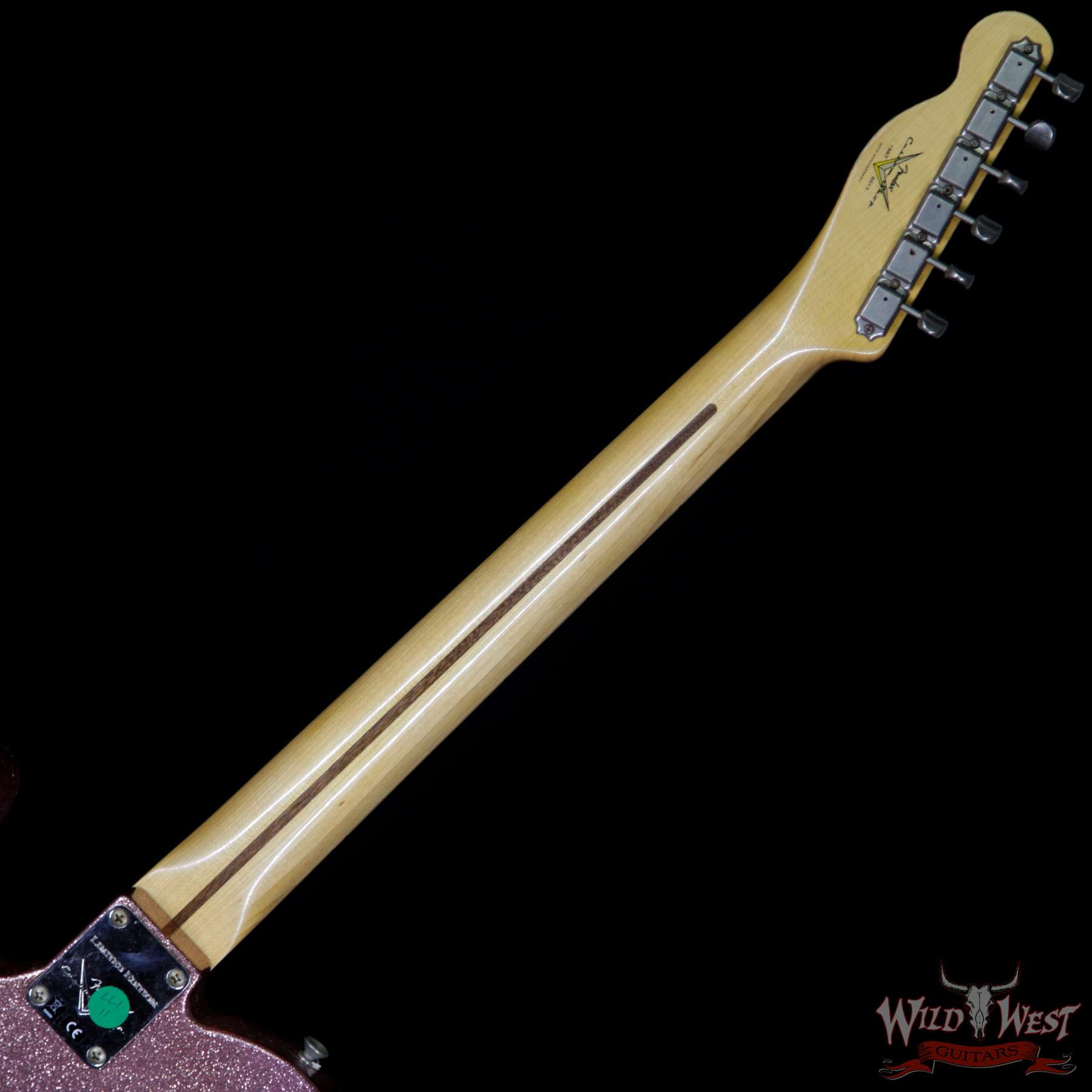 fendercs-50sthinlinetelerelic-champagnesparkle-r16205-nb__wwg.jpg Fender Custom Shop 2017 NAMM Limited Edition 50’s Thinline Telecaster Relic Champagne Sparkle - Image 5