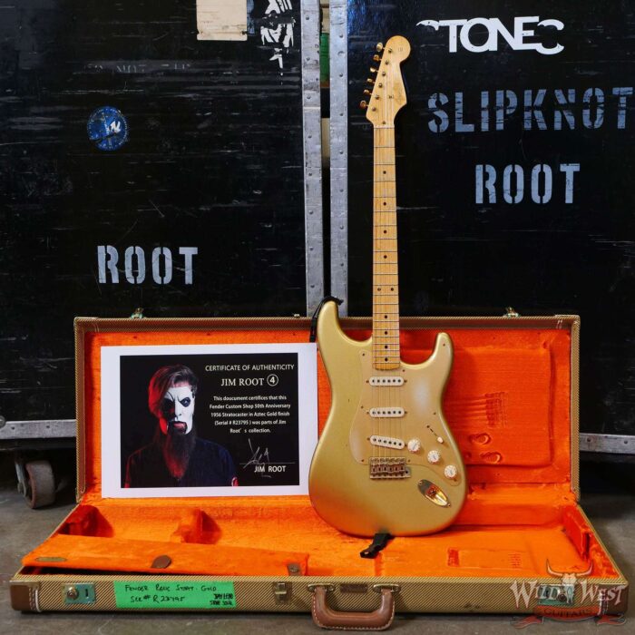 Jim Root Collection 2004 Fender 50th Anniversary Custom Shop 1956 Stratocaster Azetc Gold - Image 6