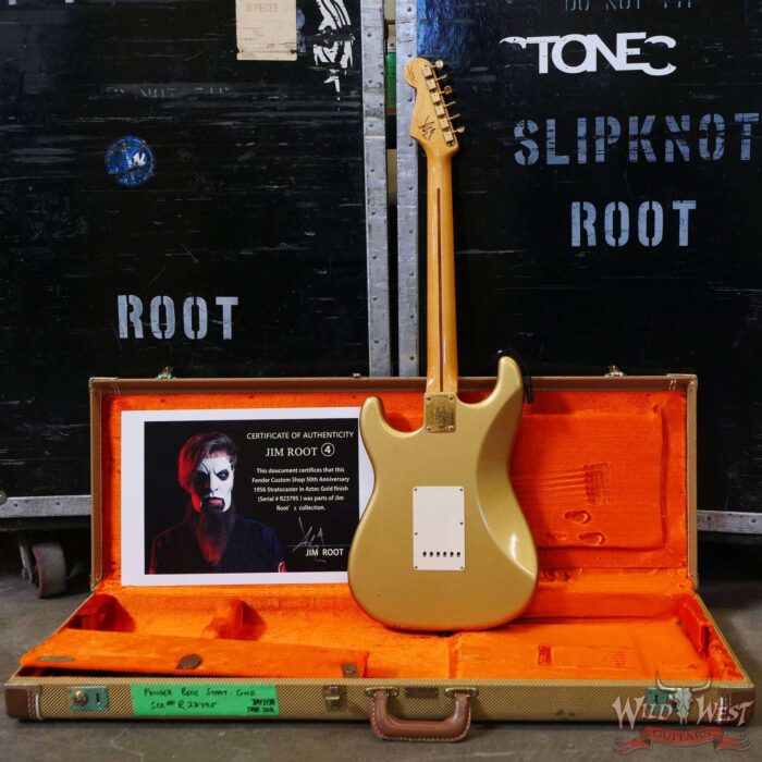 Jim Root Collection 2004 Fender 50th Anniversary Custom Shop 1956 Stratocaster Azetc Gold - Image 9
